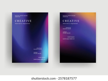 Abstract gradient poster template. Modern Covers Design. fluid gradient background design. Trendy front page design for Banner, Poster, Flyer, Invitation and Annual Report