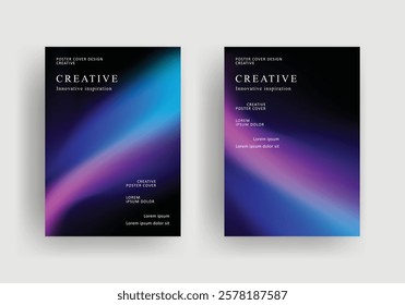 Abstract gradient poster template. Modern Covers Design. fluid gradient background design. Trendy front page design for Banner, Poster, Flyer, Invitation and Annual Report