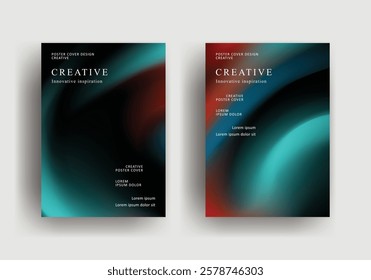 Abstract gradient poster template. Modern Covers Design. fluid gradient background design. Trendy front page design for Banner, Poster, Flyer, Invitation and Annual Report