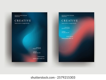 Abstract gradient poster template. Modern Covers Design. fluid gradient background design. Trendy front page design for Banner, Poster, Flyer, Invitation and Annual Report