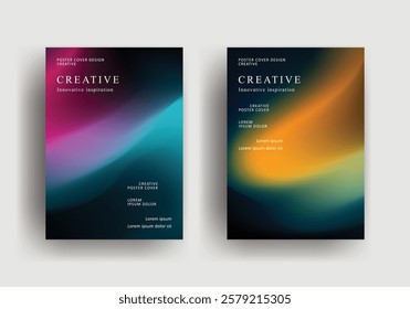 Abstract gradient poster template. Modern Covers Design. fluid gradient background design. Trendy front page design for Banner, Poster, Flyer, Invitation and Annual Report