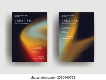 Abstract gradient poster template. Modern Covers Design. fluid gradient background design. Trendy front page design for Banner, Poster, Flyer, Invitation and Annual Report