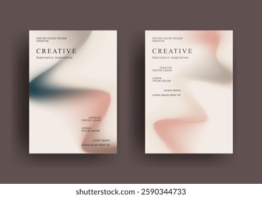Abstract gradient poster template. Modern Covers Design. Mesh gradient background design. Trendy front page design for Banner, Poster, Flyer, Invitation and Annual Report