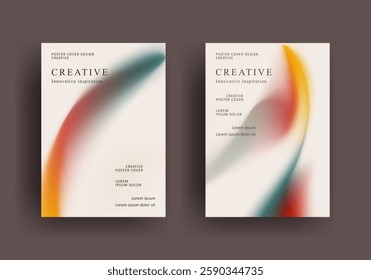 Abstract gradient poster template. Modern Covers Design. Mesh gradient background design. Trendy front page design for Banner, Poster, Flyer, Invitation and Annual Report