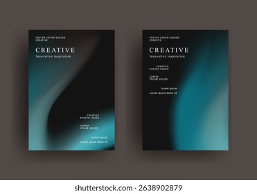 Abstract gradient poster template. Modern Covers Design. Mesh gradient background design. Trendy front page design for Banner, Poster, Flyer, Invitation and Annual Report