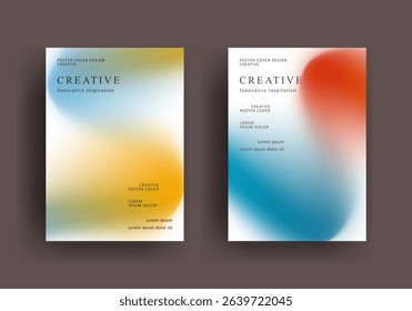 Abstract gradient poster template. Modern Covers Design. fluid gradient background design. Trendy front page design for Banner, Poster, Flyer, Invitation and Annual Report