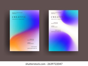 Abstract gradient poster template. Modern Covers Design. fluid gradient background design. Trendy front page design for Banner, Poster, Flyer, Invitation and Annual Report