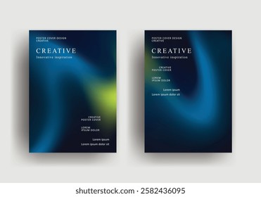 Abstract gradient poster template. retro vintage Covers Design. fluid gradient background design. Trendy front page design for Banner, Poster, Flyer, Invitation and Annual Report
