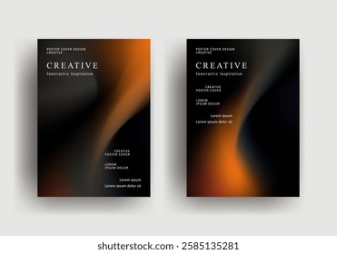 Abstract gradient poster template. retro Covers Design. fluid gradient background design. Trendy front page design for Banner, Poster, Flyer, Invitation and Annual Report