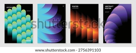 Abstract gradient poster vector background with vibrant color blend and geometric shapes. Modern colorful design for wall art, cover, template, and digital use.