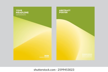 Abstract Gradient Posters Background vector set, Design template layout for cover, banner, business annual report, magazine, social media, flyer, party, festival