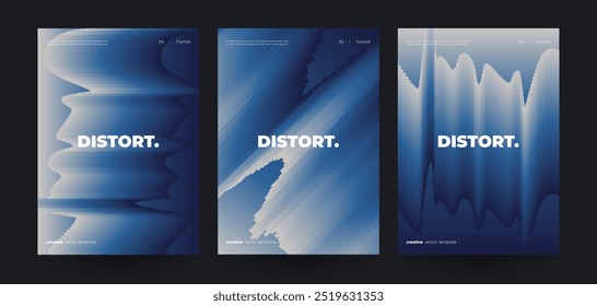 Conjunto de vetores de cartazes de gradiente abstrato. 