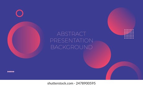 Abstract Gradient Presentation Background in Blue and Red Tones
