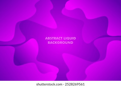 Ilustração de arte de papel 3d roxo gradiente abstrato. Contraste de cores. Layout de design para apresentações de banners, folhetos, cartazes e convites.