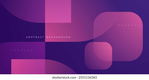 Fondo púrpura degradado Abstractas con patrón de Formas cuadradas simples. Parece 3d con diseño de color degradado adicional. adecuado para carteles, folletos y otros. Vector Eps10