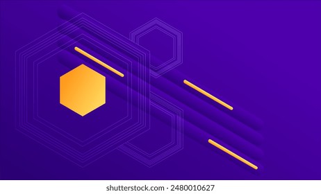 ABSTRACT GRADIENT PURPLE BACKGROUND SMOOTH LIQUID COLORFUL DESIGN WITH GEOMETRIC HEXAGON SHAPES VECTOR TEMPLATE GOOD FOR MODERN WEBSITE, WALLPAPER, COVER DESIGN 