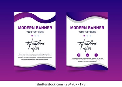 Abstract Gradient Purple BannerTemplate, can be used for business designs, presentation designs or any suitable designs.