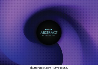 Abstract gradient purple and black dimension design with halftone artwork background. Decorate for ad, poster, artwork, template design, print. illustration vector eps10