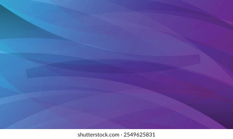 Abstract gradient purple and blue background with wave black shadow. Vector illustration for presentation design with modern futuristic corporate and technology concept