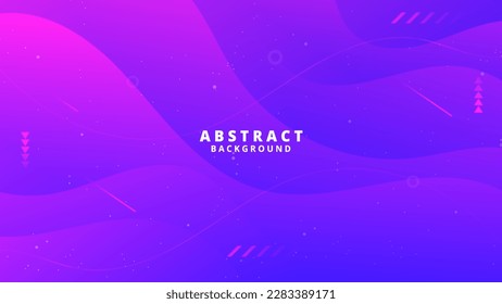 Abstract Gradient  Purple Blue  liquid background. Modern  background design. Dynamic Waves. Fluid shapes composition.  Fit for website, banners, brochure, posters