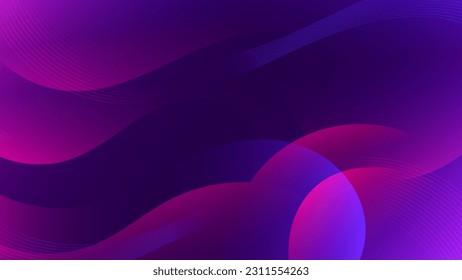 Abstract Gradient  Purple Blue  liquid background. Modern  background design. Dynamic Waves. Fluid shapes composition.  Fit for website, banners, brochure, posters