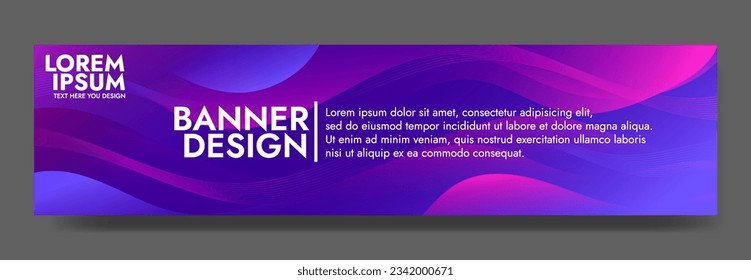 Abstrakter, violetter, blauer Hintergrund. Modernes Hintergrunddesign. Dynamische Wellen. Zusammensetzung der flüssigen Formen.  Geeignet für Website, Banner, Broschüren, Poster