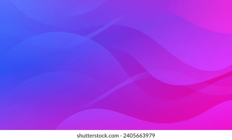 Abstrakter, violetter, blauer Hintergrund. Modernes Hintergrunddesign. Dynamische Wellen. Zusammensetzung der flüssigen Formen.  Geeignet für Website, Banner, Broschüren, Poster