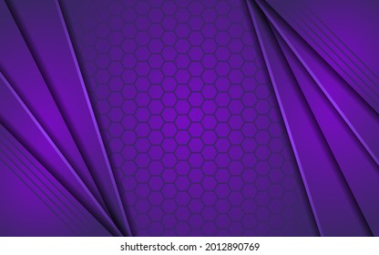 
Abstract gradient purple with hexagon texture background