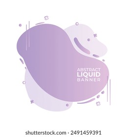 abstract gradient purple liquid banner design vector