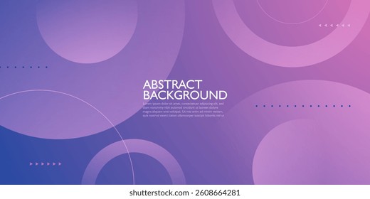 Abstract gradient purple and pink background. Circle shapes pattern element background. Eps10 vector