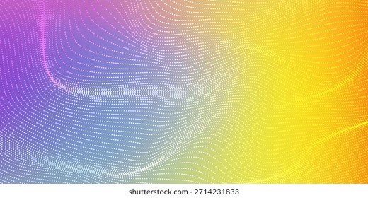 Abstrakter Farbverlauf in Regenbogenfarbe oder heller Hintergrund mit luxuriöser Premium-Punktlinienstruktur.