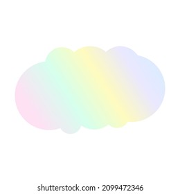 Abstract gradient rainbow shape. Liquid stain, creative color shape, vector illustration.