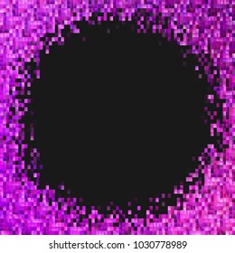 Abstract gradient rectangle background - digital vector mosaic design with blank space in the middle