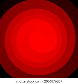 Borde de líneas de espiral roja y negra gradiente abstracto. Espacio para texto. Ilustración vectorial.