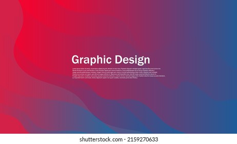 abstract gradient red and blue motion wave blend creative background