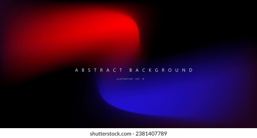 Abstract gradient with Red and Blue wave color background for template, poster, flyer design. Vector illustration	