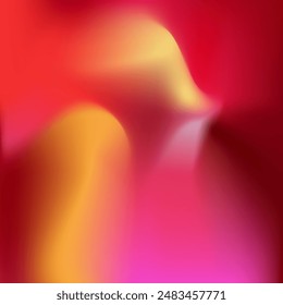 Abstract gradient red, blue, yellow, and pink soft colorful background. Retro gradient background with red texture vector illustration design.