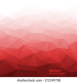 Abstract Gradient Red Geometric Background. Vector Illustration
