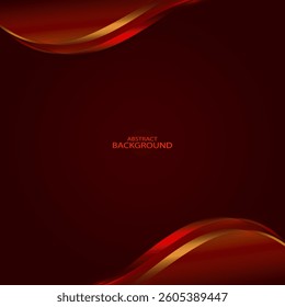 ABSTRACT GRADIENT RED AND GOLD SHAPES BACKGROUND VECTOR