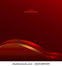 ABSTRACT GRADIENT RED AND GOLD SHAPES BACKGROUND VECTOR