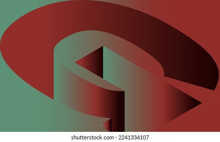 abstract gradient red letter g shapes background