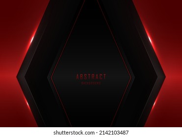 Gradiente abstracto rojo sobre el diseño de la tecnología de plantillas negras. Usar para trabajos de arte, plantillas, anuncios, diseño de afiches. vector de ilustración 