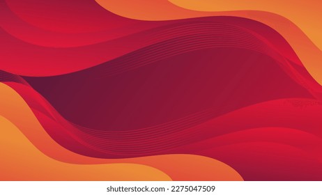 Resumen Fondo líquido gradiente rojo naranja. Diseño de fondo moderno. Ondas dinámicas. Composición de formas fluidas.  Apto para sitio web, banners, folletos, afiches