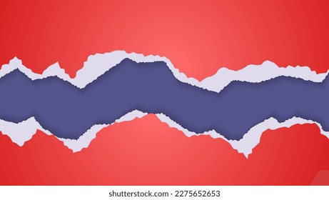 Abstract Gradient Red Paper Ripped Frame Template Design