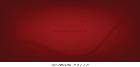 Abstract gradient red vector background with waves