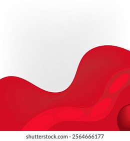 Abstract gradient red wave background