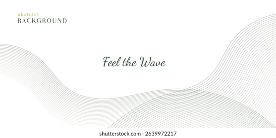 Abstract gradient ribbon wave on white background. Minimalist background and design element for pattern, poster and banner