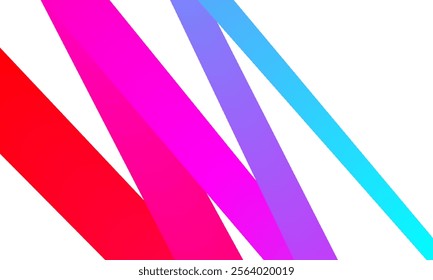 Abstract Gradient Ribbons in Vibrant Warm Tones on White Background. The design conveys modern aesthetics, creativity, energy, and innovation, suitable for various artistic and informational uses. 