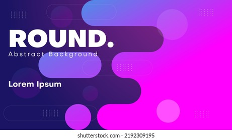 abstract gradient rounded shapes background. vector illustration
