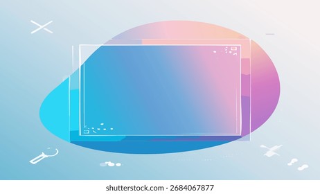 Abstract Gradient Screen With Geometric Shapes and Soft Pastel Colors for Modern Design